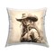 Western Cowgirl Gaze Decorative Printed Throw Pillow Design by RB, 18 x 7 x 18